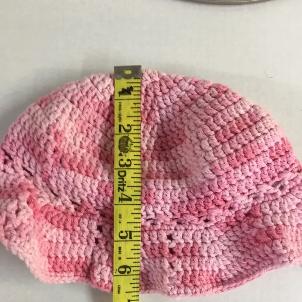Hat-Pink Sun Hat Crochet Child’s Handmade New